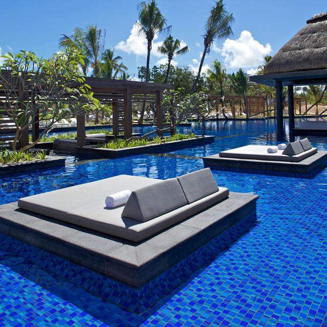 Summer 2015 Trend Colour: Swimming Pool Blue  Summer 2015 Inspiration Colour: Swimming Pool Blue swimming pool best floating sunbed palms mauritius