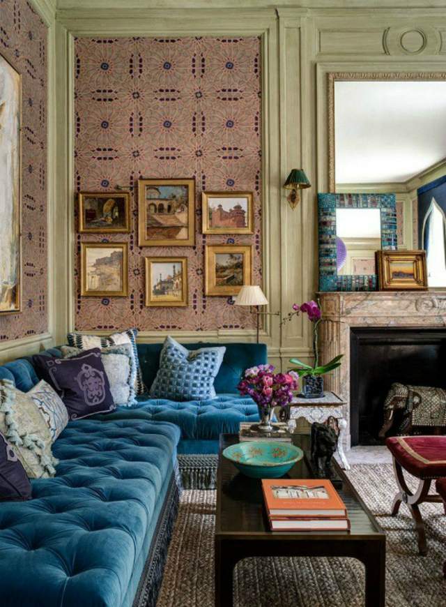 chesterfield sofa  blue sofa Living Room Inspiration: Blue Sofa modern sofas 9