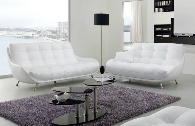 A 3 seater sofa as a center piece