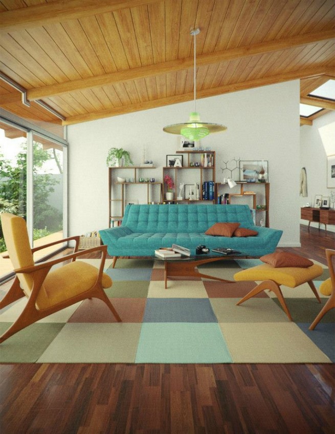 Living room decor ideas with mid century modern sofas