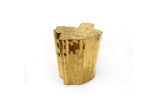Side table ideas in gold