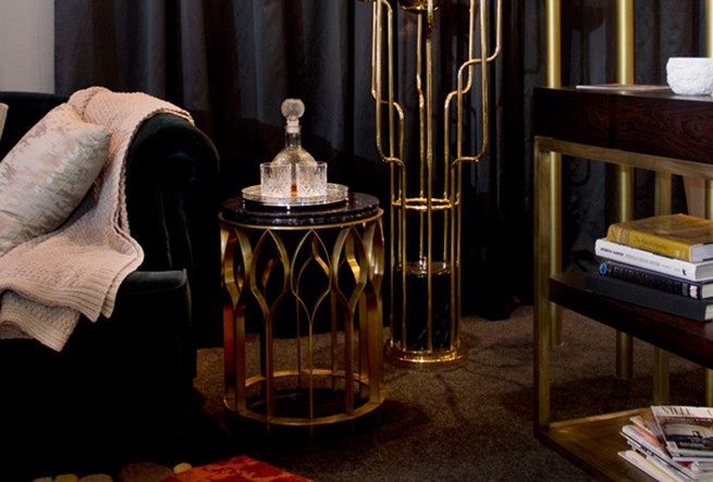 Side table ideas in gold