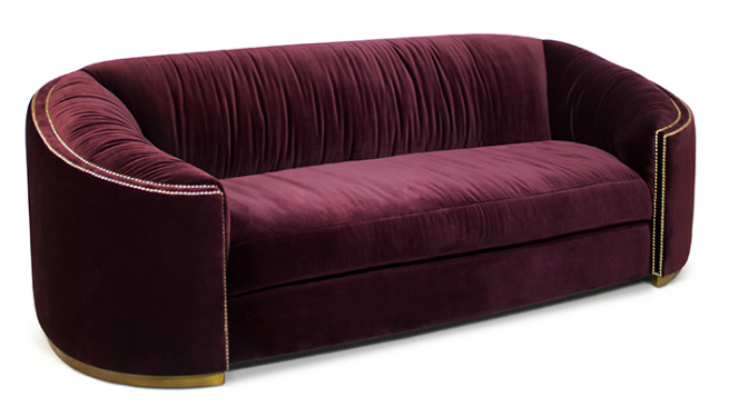 2015 Modern Living Room Trends - The Velvet Sofa 1