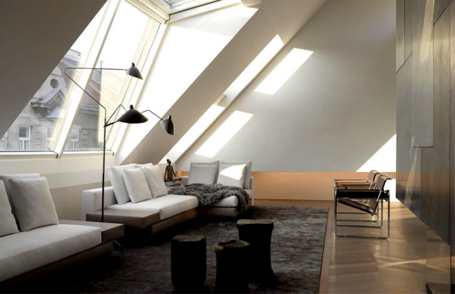 Bernd Gruber designed a luxury loft in Viena 3