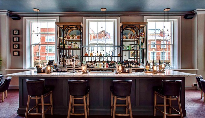Contemporary gastro-pub decor by DV8 Designs