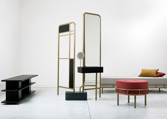 David Amar’s Bialik furniture collection inspired by Art Deco floor tiles in a Tel Aviv home