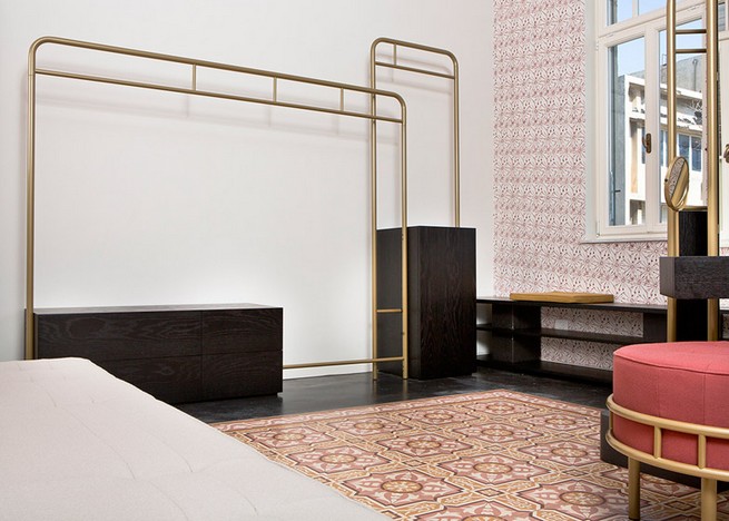 David Amar’s Bialik furniture collection inspired by Art Deco floor tiles in a Tel Aviv home