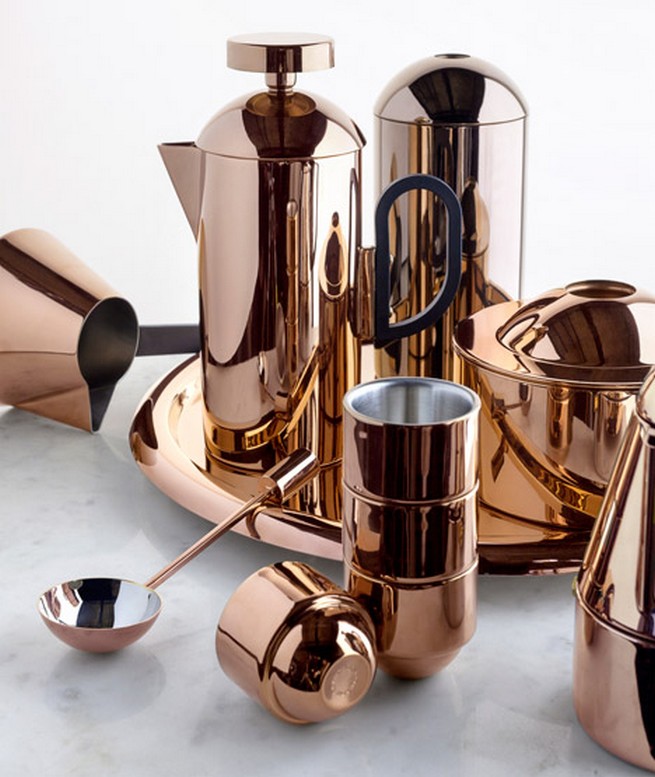 New copper coffee set designed by Tom Dixon