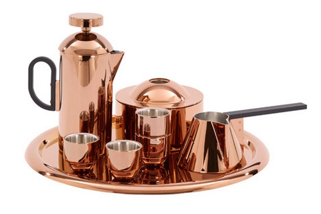 New copper coffee set designed by Tom Dixon
