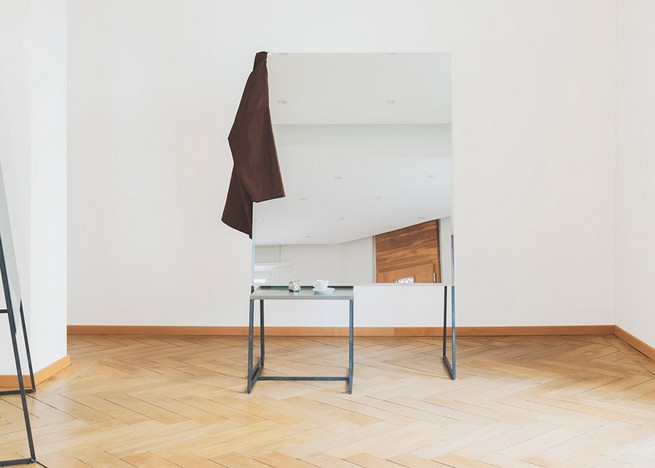 Raum404 creates freestanding mirrors and furniture for Zurich hair salon