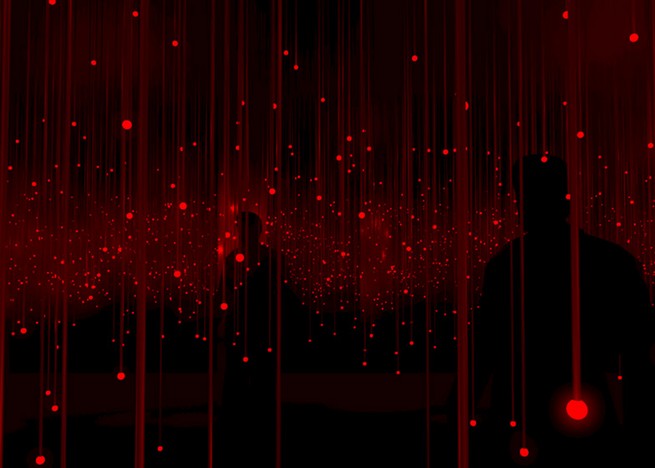 Light installation by Neon Golden replicates swarm of fireflies_