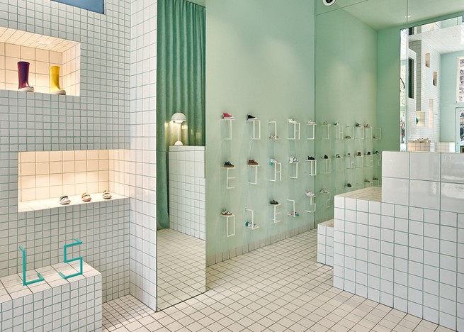 Little shoes store interior design project by Nábito