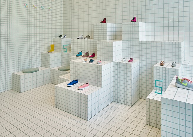 Little shoes store interior design project by Nábito