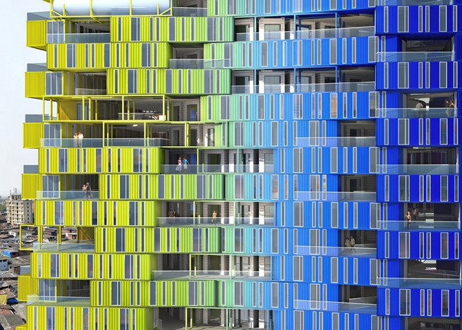 Shipping container skyscraper unveiled by CRG Architects