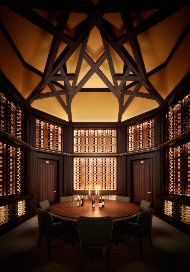 an intimate area for wine tasting