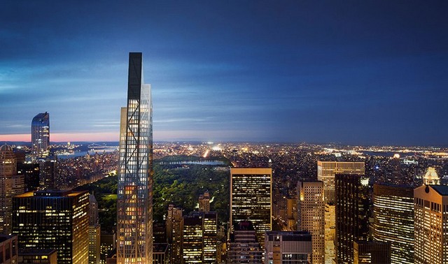 An architecture landscape for the residential tower will climb to a total height of 1,050 feet