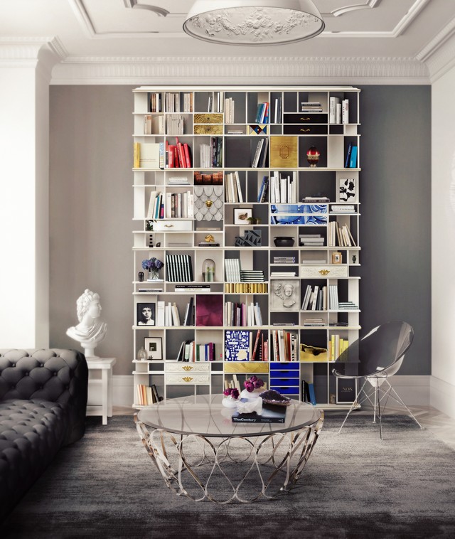 Places to visit in London a lifetime experience in this luxury apartment-coleccionista-custom-bookcase-shelf-02
