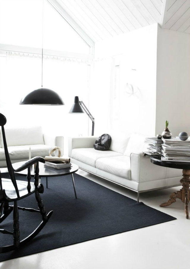 Sophisticate look for a clean and estethic living room  Sophisticated look for a clean and estethic living room light fresh livingroom blacklamp