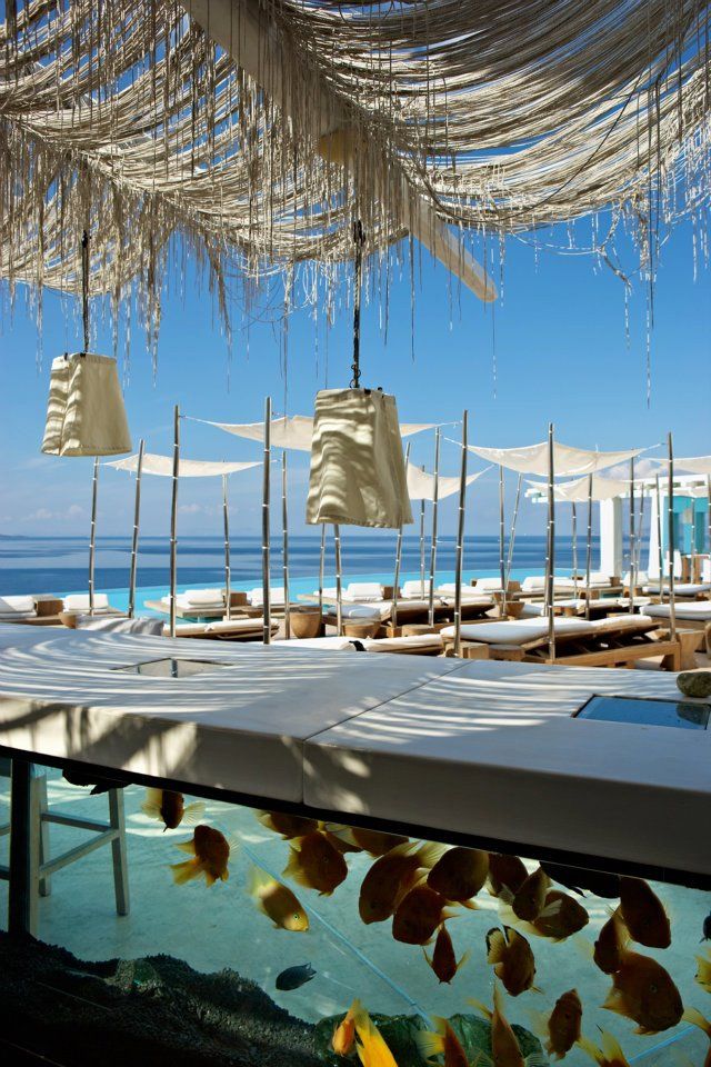 Beach Bar Irresistible Summer Attitude  Beach Bar: An Irresistible Summer Treat Beach bar white topiary pale fabric lamp