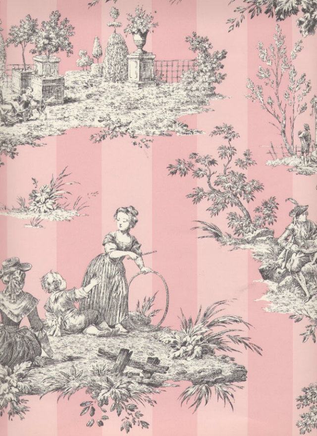 Classic vs. Modern Looks: the Toile de Jouy Revisited toile de jouy Classic vs. Modern Looks: the Toile de Jouy Revisited Toile de Jouy pink stripes grey drawing