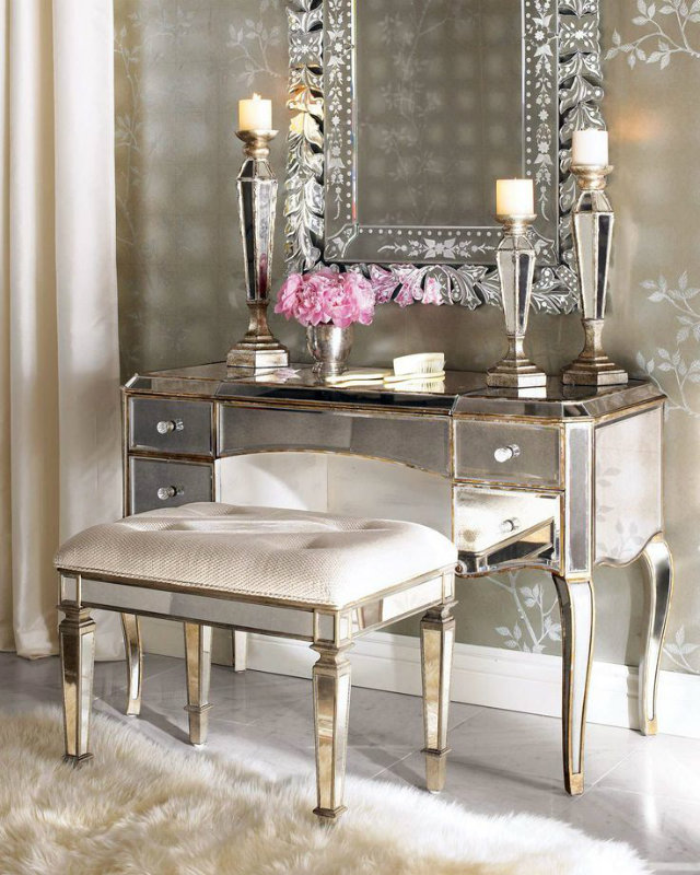 Dressing Tables: Every Girl's Dream  Dressing Tables: Every Girl’s Inspiration Dressing Tables Mirror Console Mirror Effect