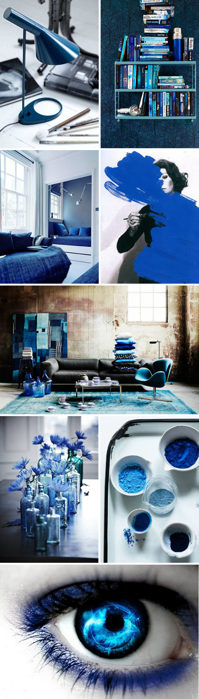 Ocean Deep Blue Mood Board  Deep Ocean Blue Mood Board Inspiration Mood Board Blue Books Lamps