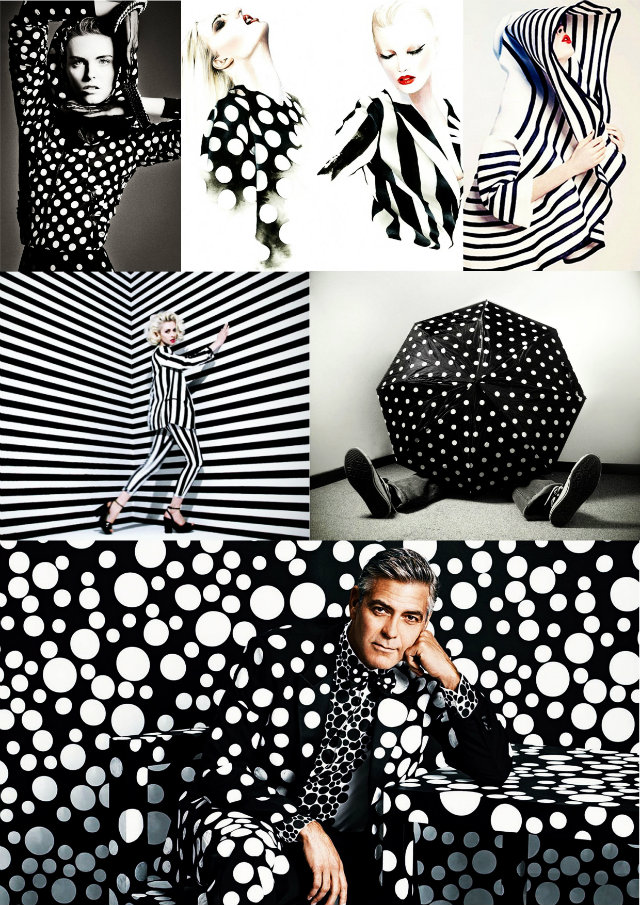 Polka-Dot Pattern Passion Mood Board Ideas Polka Dot black White Mood Board