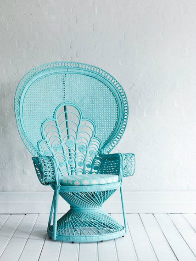 Ratan Furniture Ideas  Rattan Furniture Ideas Ratan Furniture baby blue armchair