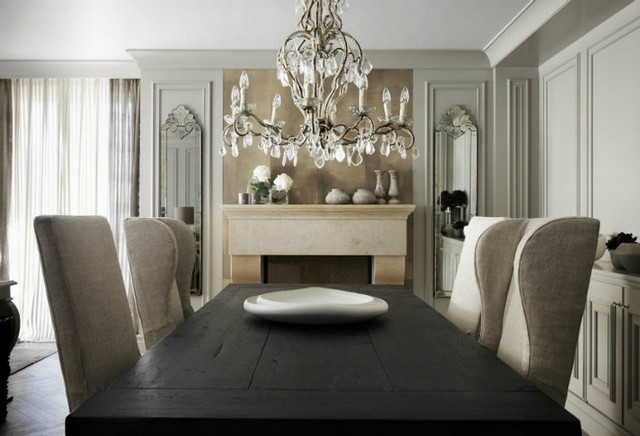 Dining room at the Chalet in Switzerland project kelly hoppen Top 50 Projects by Kelly Hoppen Dining room at the Chalet in Switzerland project