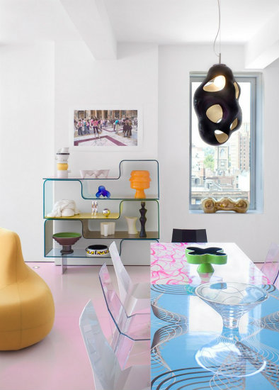 Karim-Rashid-Loft-Project-detail-of-the-Dining-Room Karim-Rashid-Loft-Project-detail-of-the-Dining-Room KLoft project Dining room detail karim rashid Inspirations by Top Designer Karim Rashid Karim Rashid Loft Project detail of the Dining Room