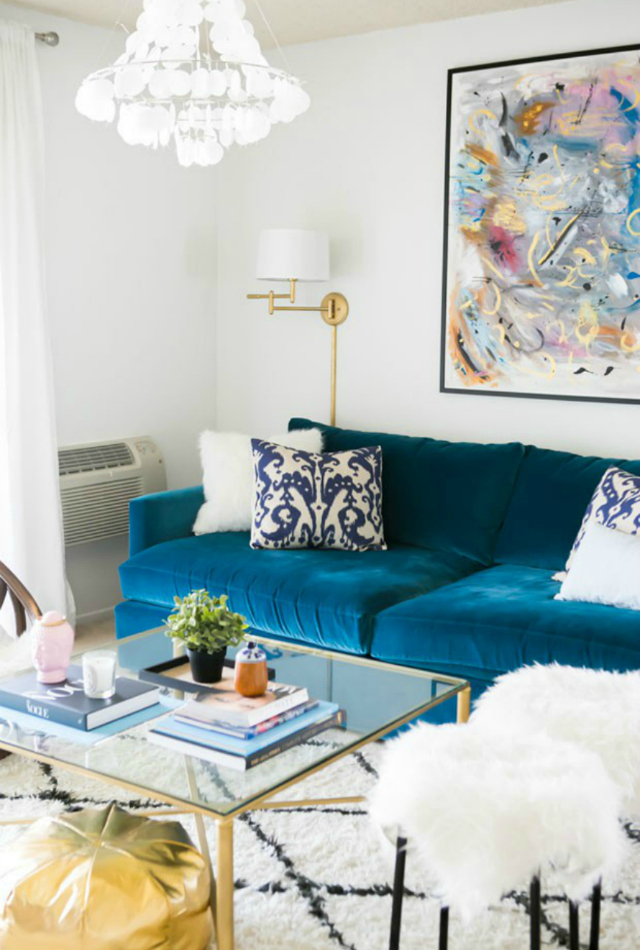 blue sofa Living Room Inspiration: Blue Sofa modern sofas in blue