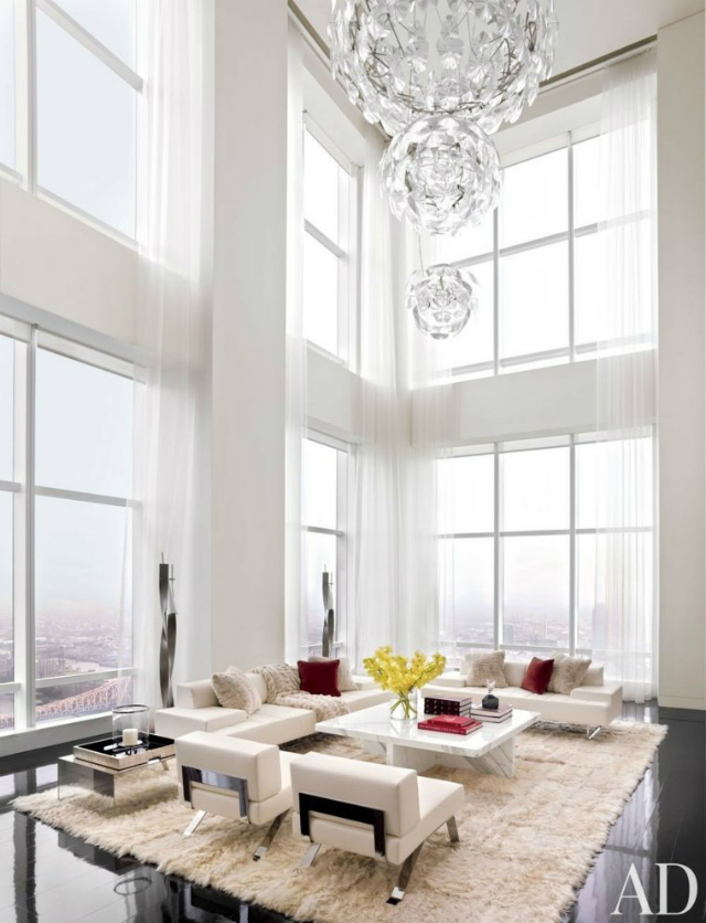The Most Sophisticated Living Room Ideas In Architectural Digest_New York Penthouse by ODA-Architecture living room ideas The Most Sophisticated Living Room Ideas In Architectural Digest interieur blanc salon moderne design deco
