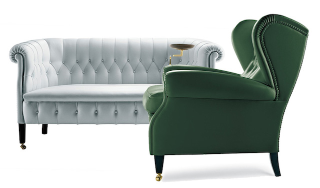 Luxury made luxury made BEST DESIGN FURNITURE TRENDS FROM LUXURY MADE LONDON 2016 poltrona frau fumoir sofa and 1919 armchair
