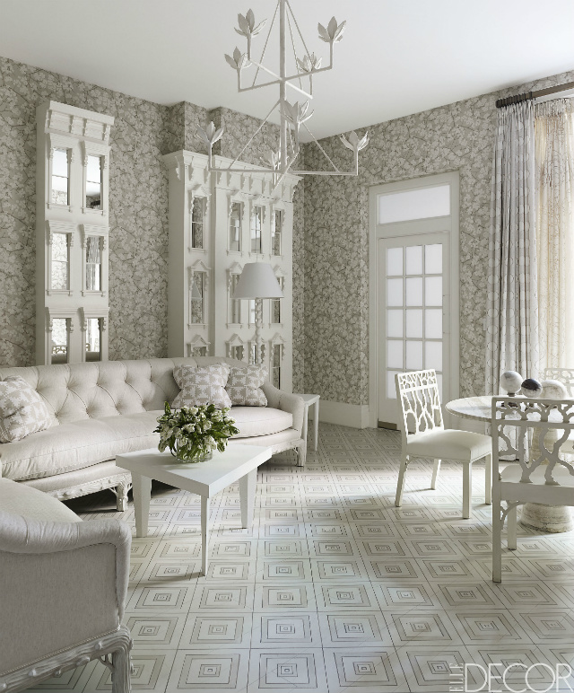 The Most Stunning Living Room Ideas In Elle Decor  living room ideas The Most Stunning Living Room Ideas In Elle Decor white living room furniture flowers