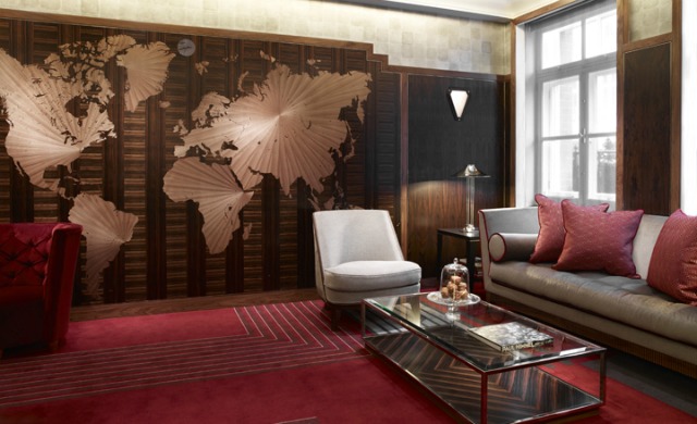 9 Striking Restaurant Interior Design Projects Worth A Visit In London restaurant interior design 9 Striking Restaurant Interior Design Projects Worth A Visit In London Claridges Map Room 1