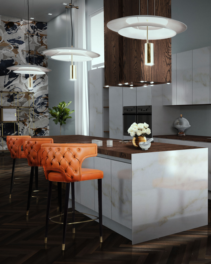 Bali Designers, Our Top 20 Interior Designers Choice bali designers Bali Designers, Our Top 20 Interior Designers Choice Contemporary Kitchen With Orange Kansas Dining Chairs