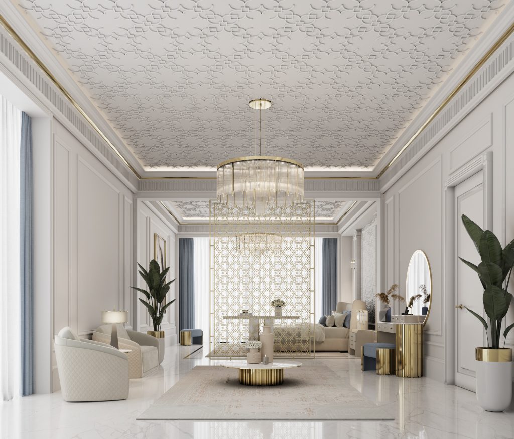 luxurious bedroom design in white  bedroom ideas Bedroom Ideas: Discover The Best Lighting For Your Bedroom Bedroom Ideas Discover The Best Lighting For Your Bedroom 1 1024x876