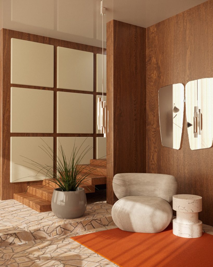 contemporary cosy entryway design with white armchair hallways and entryways Hallways and Entryways: Modern, Fierce, Unique & Welcoming Ideas Hallways and Entryways Modern Fierce Unique Welcoming Ideas 819x1024