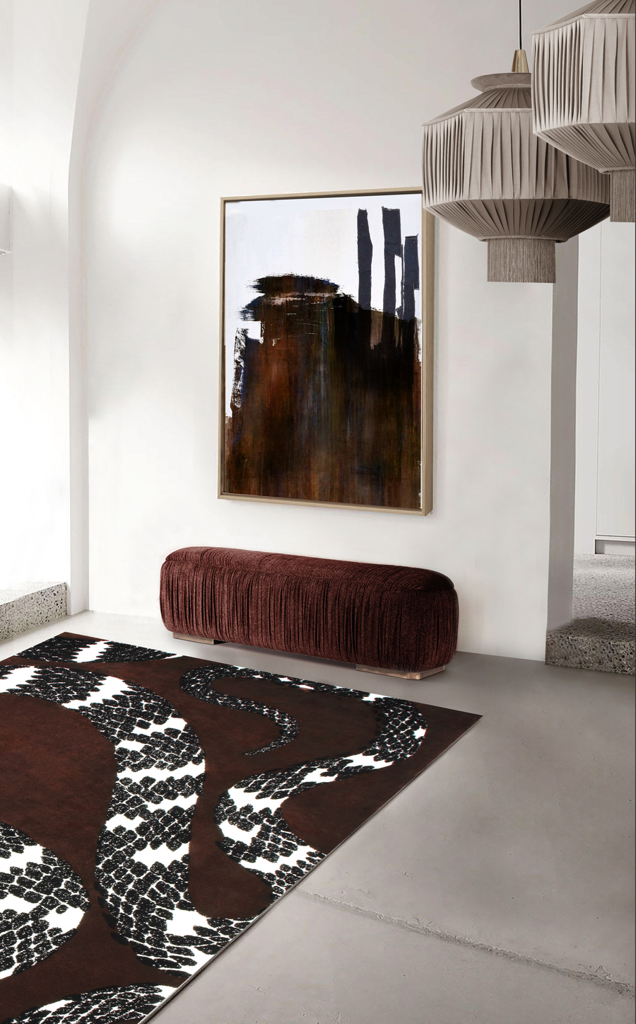modern hallway with red tones hallways and entryways Hallways and Entryways: Modern, Fierce, Unique & Welcoming Ideas red tones modern hallway