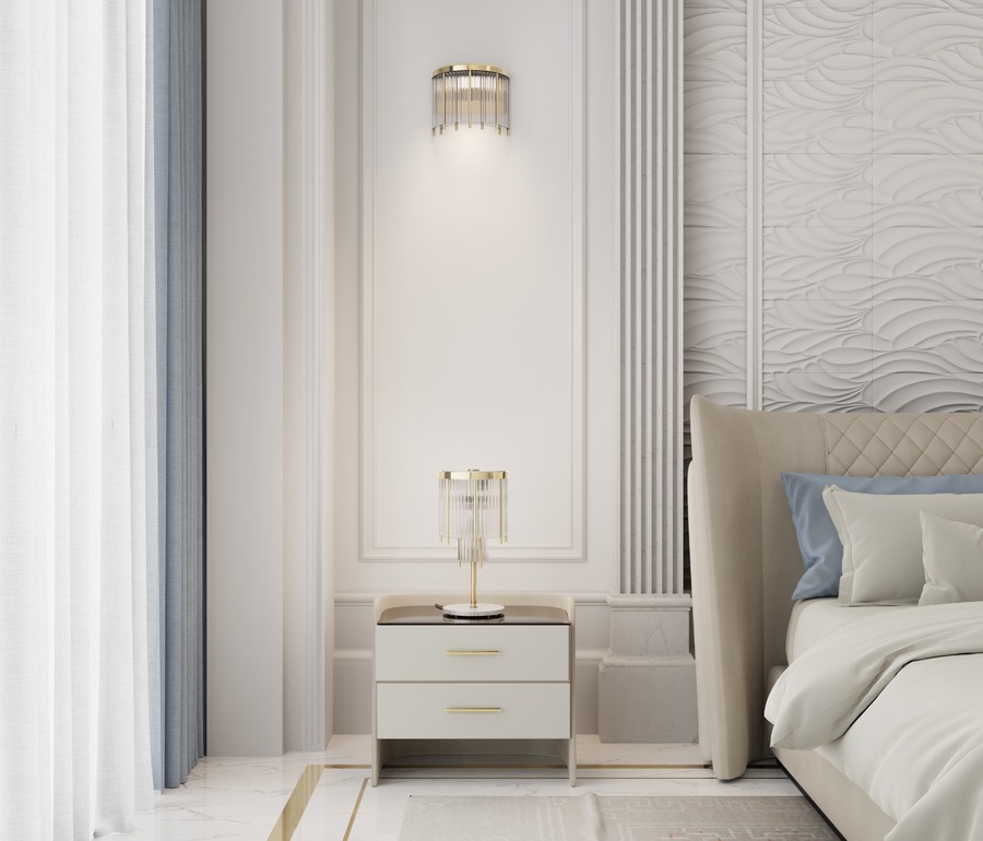 modern bedside table modern bedroom and closet design Modern Bedroom and Closet Design: Sophisticated & Timeless Modern Bedroom and Closet Design Sophisticated Timeless 55