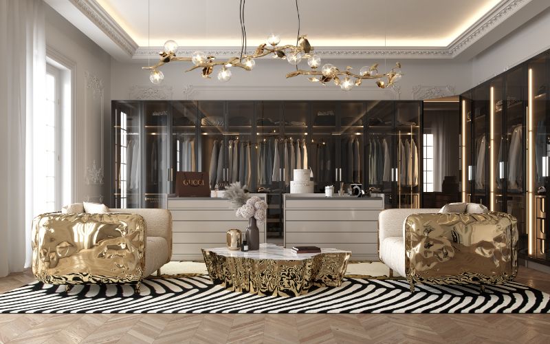 Modern Bedroom and Closet Design Sophisticated & Timeless 1 gold center table modern bedroom and closet design Modern Bedroom and Closet Design: Sophisticated & Timeless Modern Bedroom and Closet Design Sophisticated Timeless 1 gold center table 1