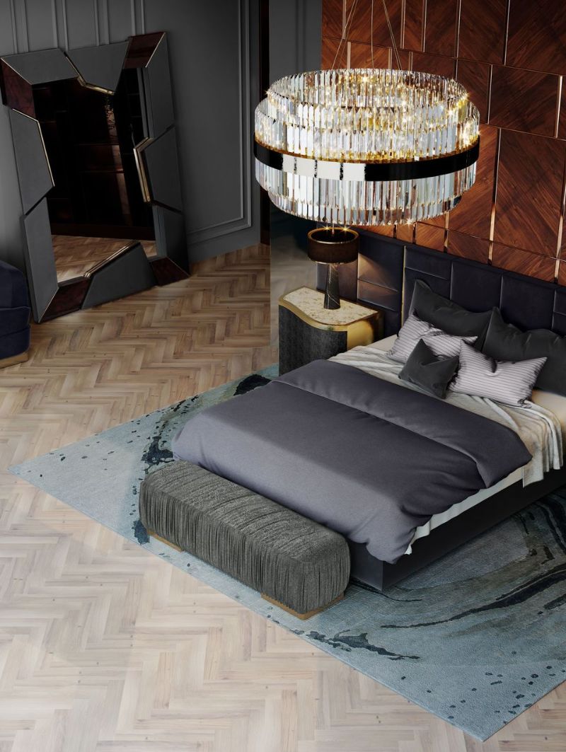 modern bedroom and closet design Modern Bedroom and Closet Design: Sophisticated & Timeless Modern Bedroom and Closet Design Sophisticated Timeless 10 black headboard