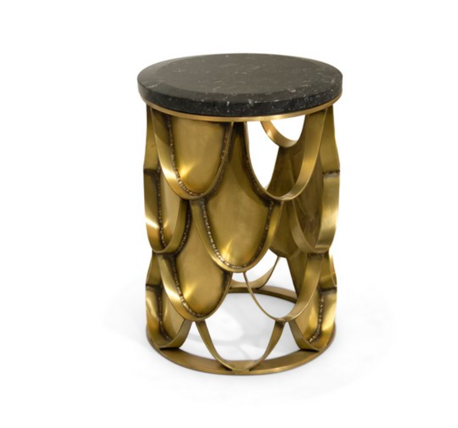 Davide Rizzo Architects  Koi side table, get the price  davide rizzo architects Davide Rizzo Architects: Best Interior Design Projects koi round color marble brass side table 2