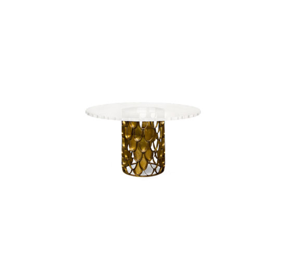 Davide Rizzo Architects  Koi center table get the price davide rizzo architects Davide Rizzo Architects: Best Interior Design Projects koi round seat acrylic brass dining table 2 1