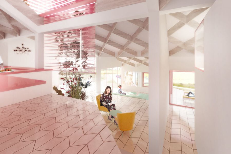 yellow chairs, plants, decorative elements elli Elli Modern Interior Design Elli Modern Interior Design1