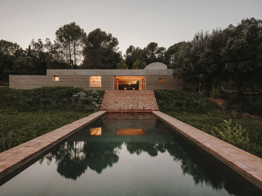 rectangular lake, trees, stairs, house mesura Mesura: Get Inspired With Innovative Interior Designs Get Inspired By Mesura Innovative Interior Designs1 1 1