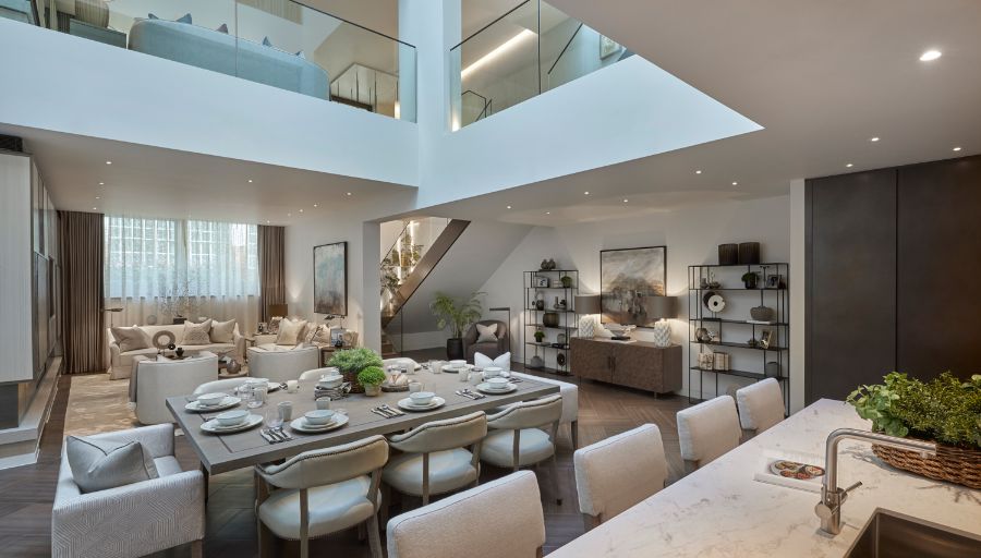 Modern Dining Room: Rectangular Dining Tables & Velvet Dining Chairs modern dining room Modern Dining Room: Rectangular Dining Tables & Velvet Dining Chairs Modern Dining Room Ideas Rectangular Dining Table and Velvet Dining Chairs 9