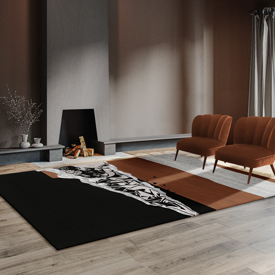 modern living room design with orange and black hues open space modern living room Open Space Modern Living Room Decor for a Trendy Design Open Space Modern Living Room Decor for a Trendy Design 3 1