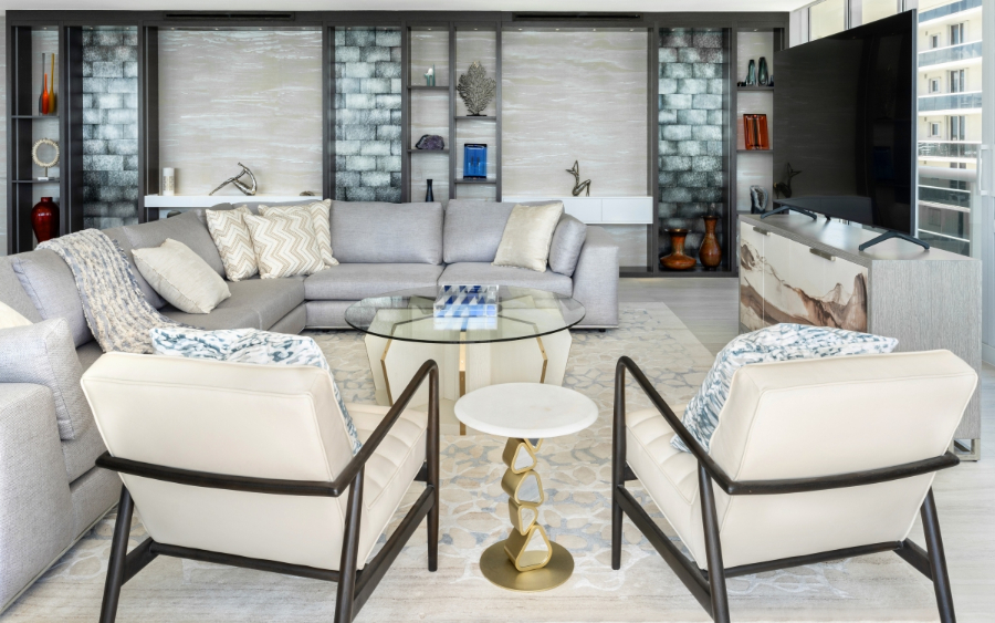 High-end Living Room Designs by Sarah Z Designs - Surfside Residence sarah z designs High-end Living Room Designs by Sarah Z Designs Sarah Z Designs Surfside Residence