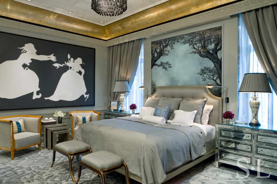 Luxurious and Eccentric Bedroom Interior Design by Suzanne Lovell suzanne lovell Best Residential Interior Designs by Suzanne Lovell 7 Best Residential Interior Designs by Suzanne Lovell Lady  s Suite